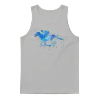 Horse Racing, Watercolor Horse Racing Unisex Tank Top - Ash – 1