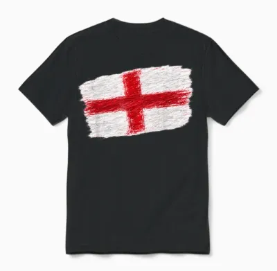 Fußball - England Fan Wm Unisex T-Shirt - Black