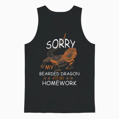 Bearded Dragon Unisex Tank Top - Black
