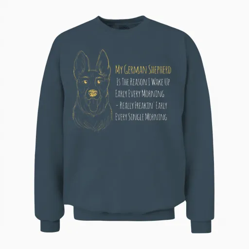 German Shepherd Gsd Dog Breed Pet Doggo Puppy Gift Unisex Sweatshirt - Dark Heather