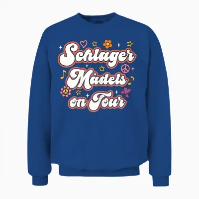 Schlager Girls on Tour Schlager Party Team T-Shirt, Black Unisex Sweatshirt - Royal
