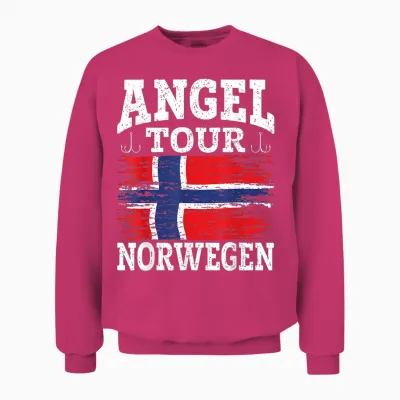 Angel Tour Norwegen Angelteam Angeltour Norwegen Flagge Angeln Unisex Sweatshirt - Heliconia