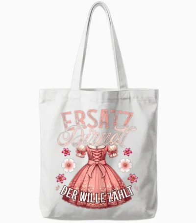 Costume Shirt Women's Costume T-Shirt Costume Replacement Dirndl T-Shirt, Black Tote Bags - White