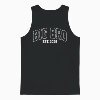 Big Bro Est 2026 New Big Brother Announcement Unisex Tank Top - Black