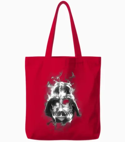 Star Wars Darth Vader Sith Lord Smoke Portrait Tote Bags - Red