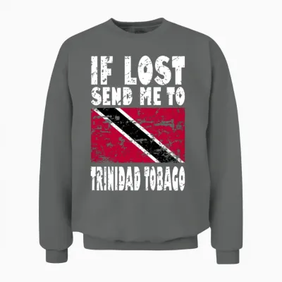 Trinidad Tobago Flag Saying Unisex Sweatshirt - Graphite Heather