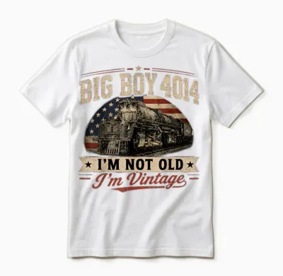 Big Boy 4014 Vintage Steam Locomotive Railroad Train Engine Unisex T-Shirt - White