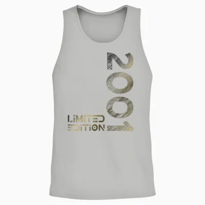 Limited Edition Vintage 2001 Man Woman 25th Birthday Unisex Tank Top - Ash