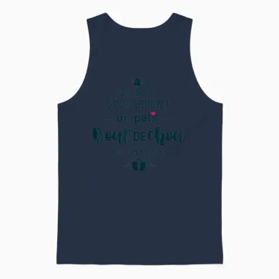 Future Maman 2025 Announcement Pregnant Woman Baby En Route T-Shirt, White, S Unisex Tank Top - Navy