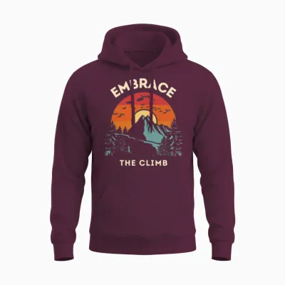 Hiking Enthusiast Unisex Hoodie - Maroon