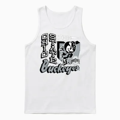 Ohio State Buckeyes Mascot State Red Officially Licensed Unisex Tank Top - White