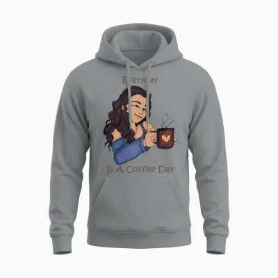 Everyday Is a Coffee Day Unisex Hoodie - Sport Grey