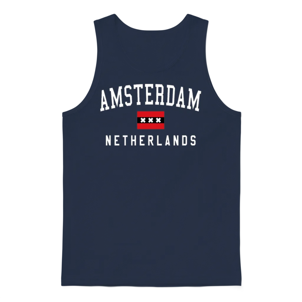 Amsterdam Souvenir Unisex Tank Top - Navy