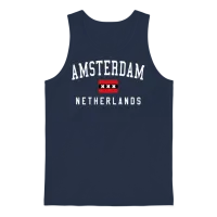 Amsterdam Souvenir Unisex Tank Top - Navy – 1