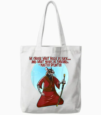 The Wisdom of Master Splinter Tote Bags - White