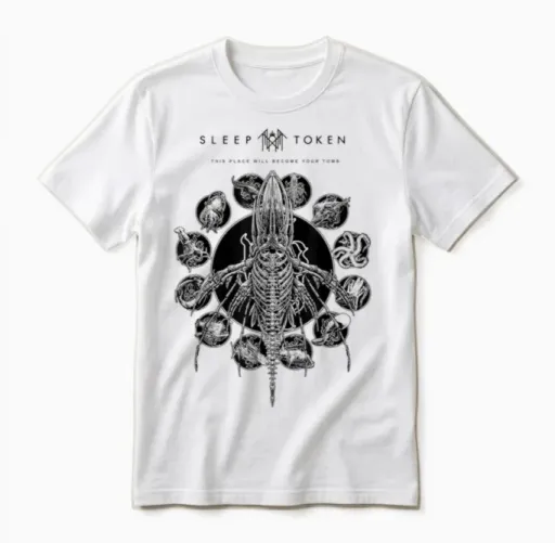 Sleep Token Remains White Unisex T-Shirt in White