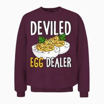 Funny Deviled Eggs Costume Unisex Sweatshirt - Maroon