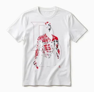 Marvel Comics Retro Daredevil in Red Shadows Unisex T-Shirt - White