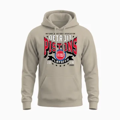 Nba Official 2026 Playoffs Detroit Pistons Next Unisex Hoodie - Sand