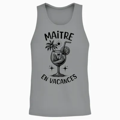 Maitre En Vacances | Cadeau Pour Maitre D'école Unisex Tank Top - Sport Grey