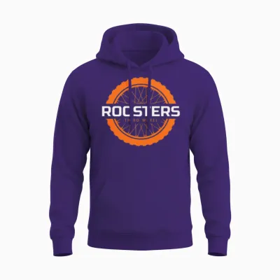 Mens Roosters Third Wheel Tire Service Funny Cock Unisex Hoodie - Purple