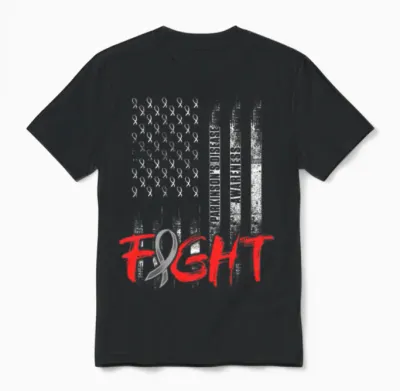 Parkinsons Disease Awareness Us Flag Warrior Unisex T-Shirt - Black