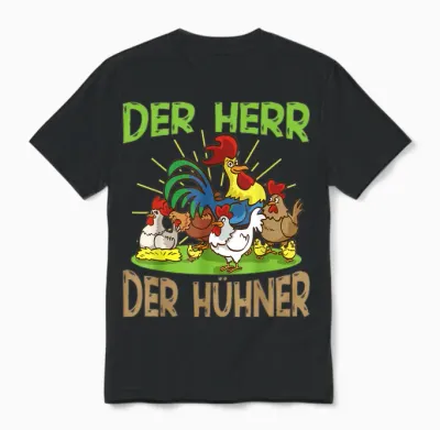 Der Herr Der Hühner Huhn Hühner Unisex T-Shirt - Black