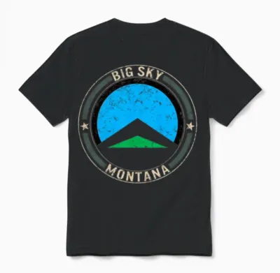 Big Sky Montana Shirt, Big Sky Montana Ski Resort Unisex T-Shirt - Black