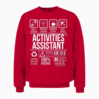 Activities Assistant T-Shirt | # Tsm Unisex Sweatshirt - Red