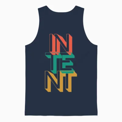 Retro Intent Unisex Tank Top - Navy
