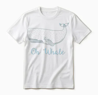 Whale - Oh Whale Unisex T-Shirt - White