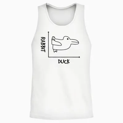 Graph Duck Rabbit Math Quote School Gift Unisex Tank Top - White