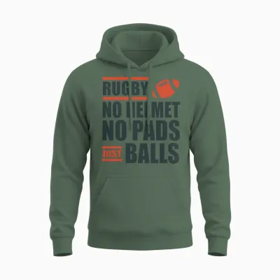 Rugby Unisex Hoodie - Military Green