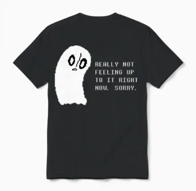 Retro Napstablook Unisex T-Shirt - Black