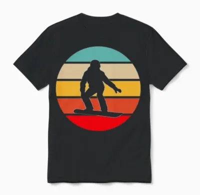 Snowboarding Retro Unisex T-Shirt - Black