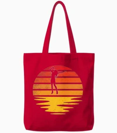 Singing Retro Tote Bags - Red