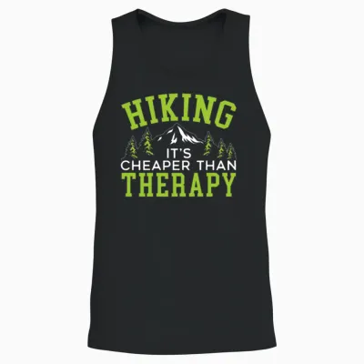 Hike Mountains Climbing Hiker Trek I Love Hiking Unisex Tank Top - Black