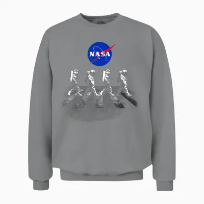 Nasa T-Shirt Walking Astronauts in Space Unisex Sweatshirt - Sport Grey
