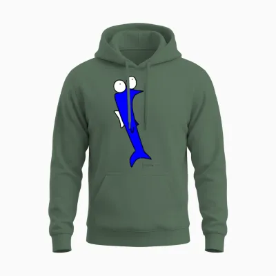 Roach - Piscis Rutilus Unisex Hoodie - Military Green