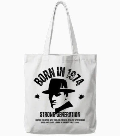 Born in 1974- Strong Generation-Legends Tote Bags - White