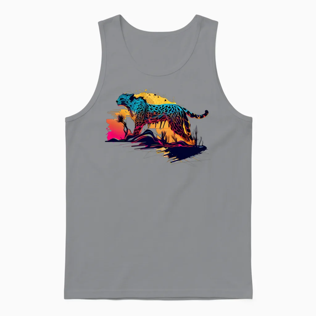 Guépard Unisex Tank Top in Sport Grey