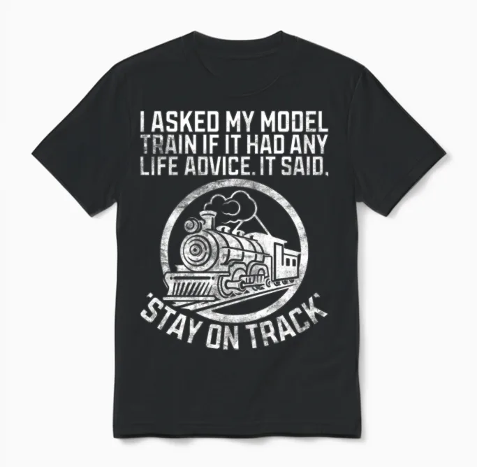 Model Railroading Railroader Railroad Unisex T-Shirt in Black