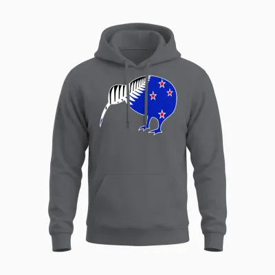 New Zealand, Kiwi New Zealand Unisex Hoodie - Charcoal
