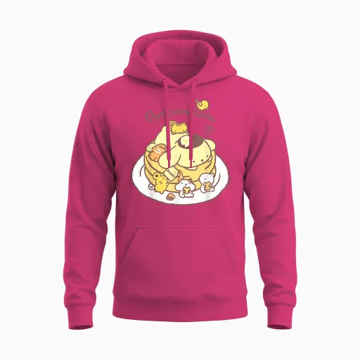 Pompompurin Pancake Friends Unisex Hoodie - Heliconia