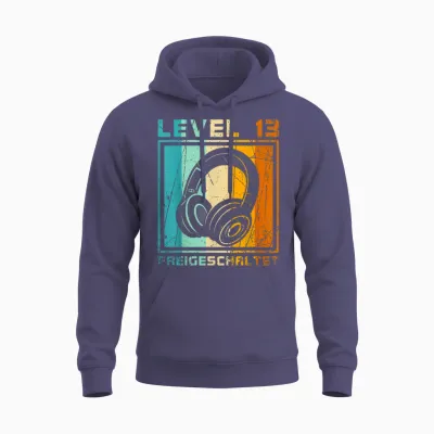 Level 13 Freigeschaltet Video Gamer 13. Geburtstag Junge Unisex Hoodie - Heather Sport Dark Navy