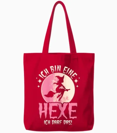 Ich Bin Eine Hexe Ich Darf Das Damen Hexen Tote Bags - Red