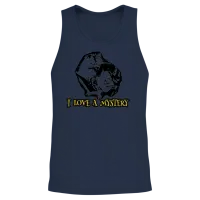 I Love a Mystery Unisex Tank Top - Navy – 2