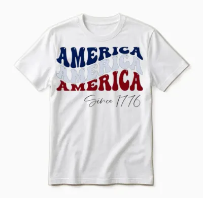 America Retro Unisex T-Shirt - White