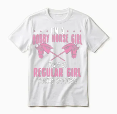 Funny Hobby Horsing Cute Hobby Horse for Girls Unisex T-Shirt - White