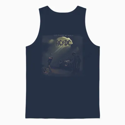 Ac/dc - Let There Be Rock Internationales Cover Unisex Tank Top - Navy